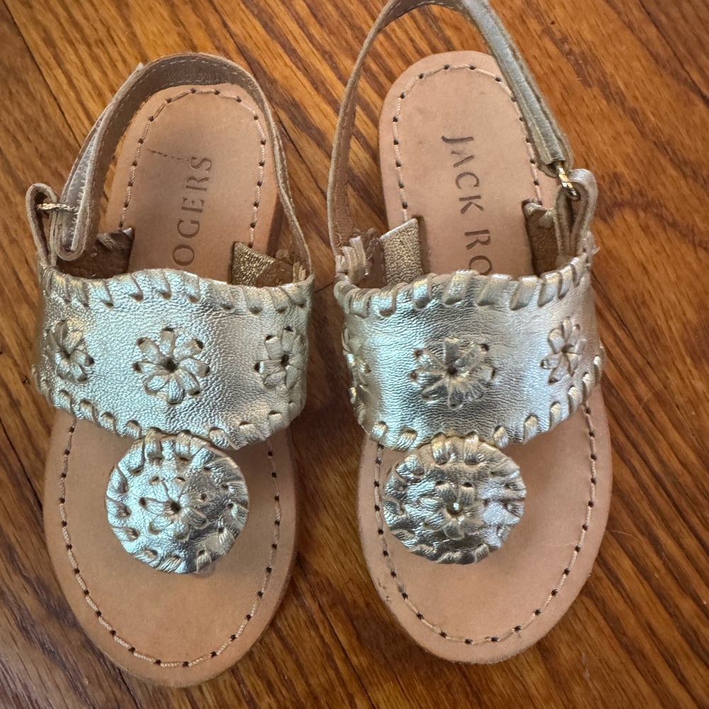 Jack Rogers platinum Sandals toddler girl